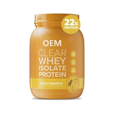 Gorąca sprzedaż OEM Clear Whey Isolate Protein Powder Zero laktozy Zero cukru Keto-Friendly Mango Ananas Flavour