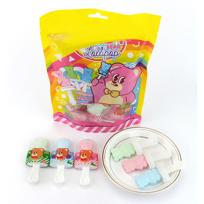 W workach Prasowane Cukierki Miś Lollipop / Niedźwiedź Tablet Lollipop Cukierki OEM