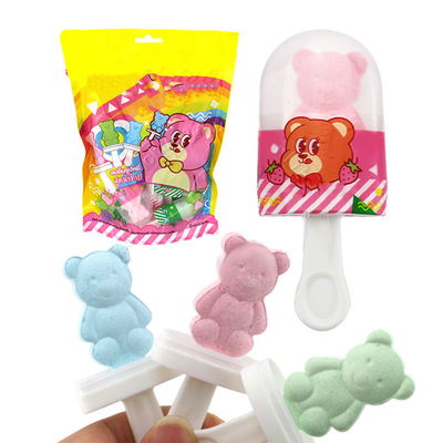 W workach Prasowane Cukierki Miś Lollipop / Niedźwiedź Tablet Lollipop Cukierki OEM