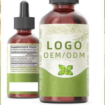 OEM/ODM organiczny naturalny olejek z oregano wzmacnia odporność poprawia zdrowie przeciwutleniacz utrata masy ciała krople oleju z oregano