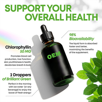 Bezglutenowe krople kolagenu z biotyną OEM ODM Krople chlorofilu w płynie
